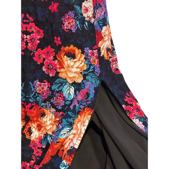 NBD x Naven Twins Weekend Stay Maxi Dress slit Lined XSmall V-Neck Floral Straps - Picture 4 of 9